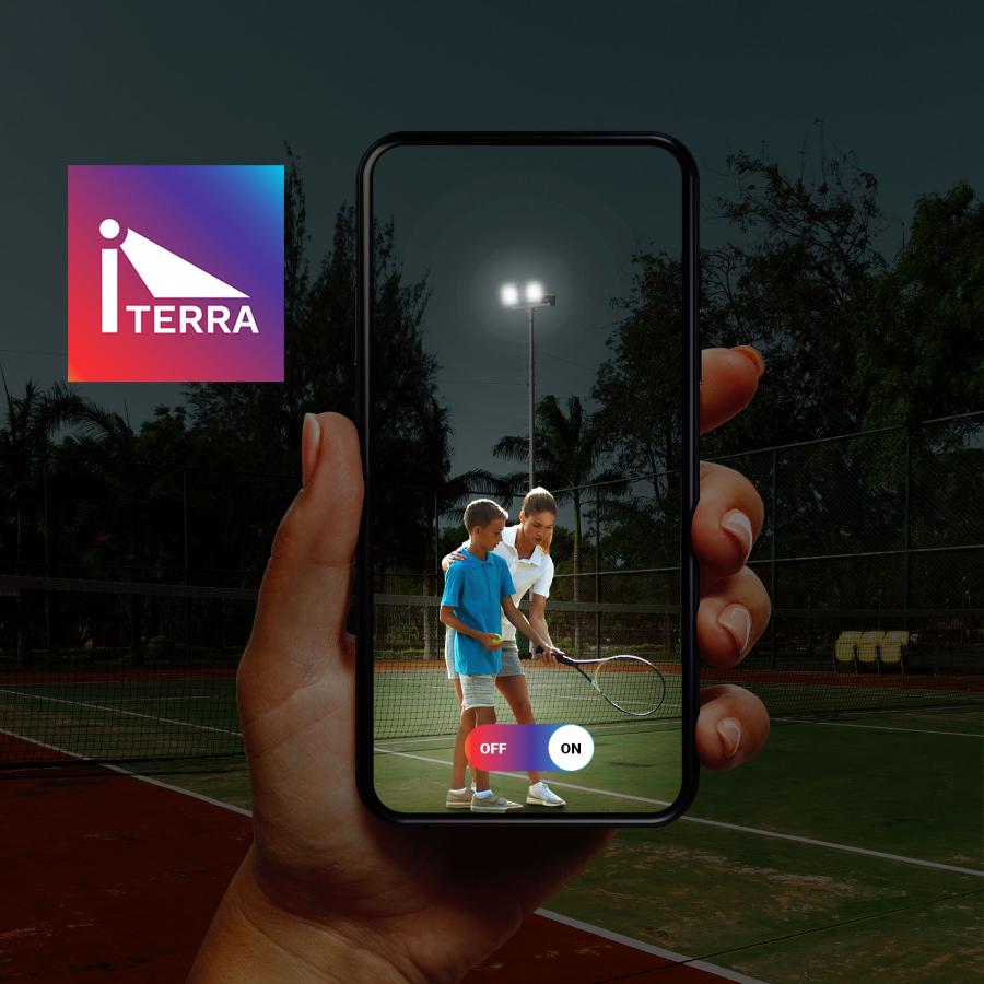 The Schréder ITERRA intelligent control solution for sports lighting.