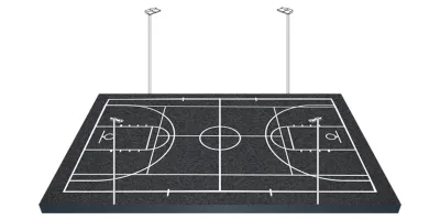 How to light multi-sports grounds with masts in the corner, behind the baseline